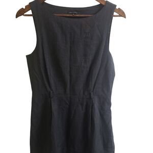 THEORY Black Wool Birdseye pattern Dress